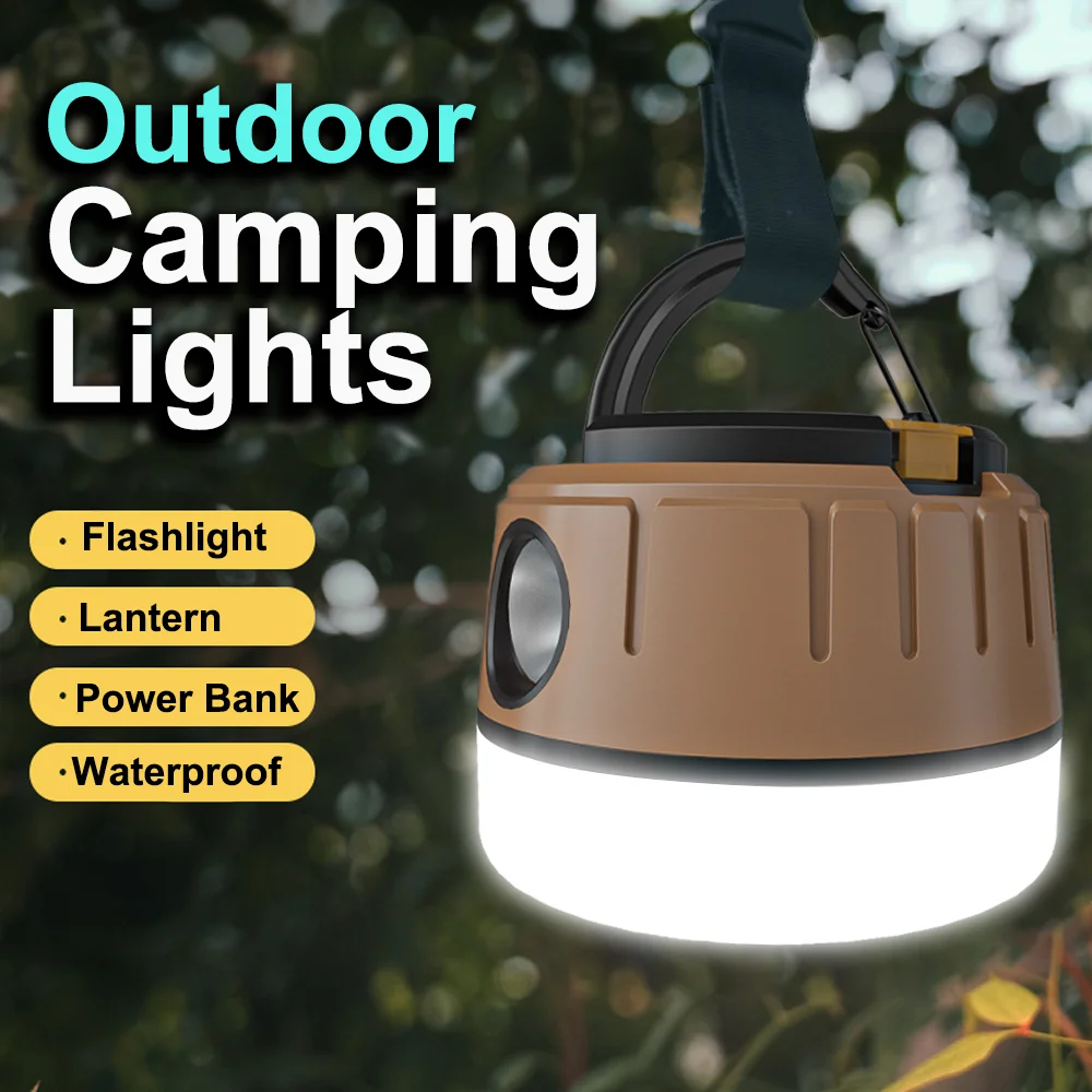 Outdoor Waterproof Camping Light USB Recharge Portable Lanterns