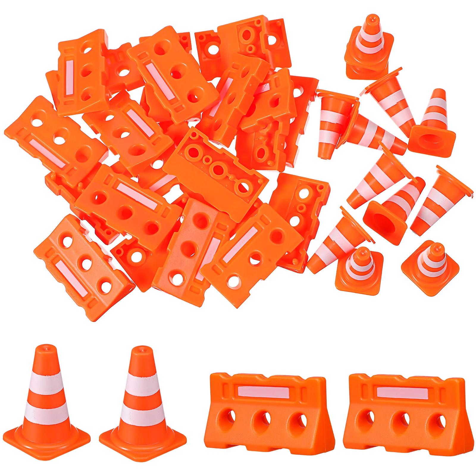 

24 Pcs Kids Toy Traffic Cones And Signs Toys Mini Baby Plastic Children Educational Plaything Roadblock