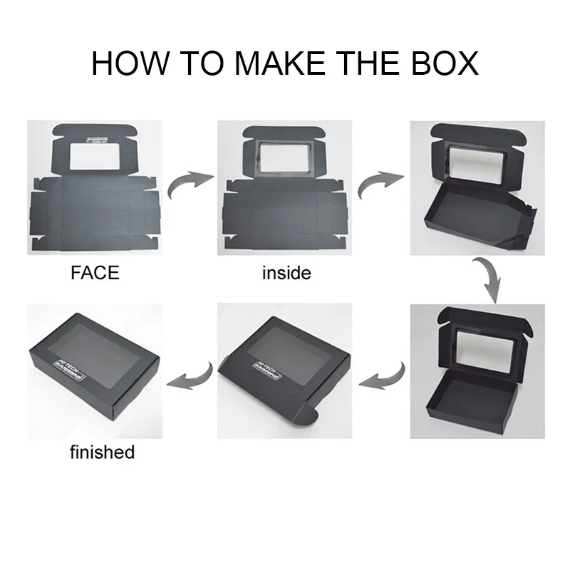 Gold Paper Gift Boxes with PVC Window, 5pcs/10pcs Multi-Size Cardboard Favor Packaging ... - SKU PGBW0939 - UGI Packaging