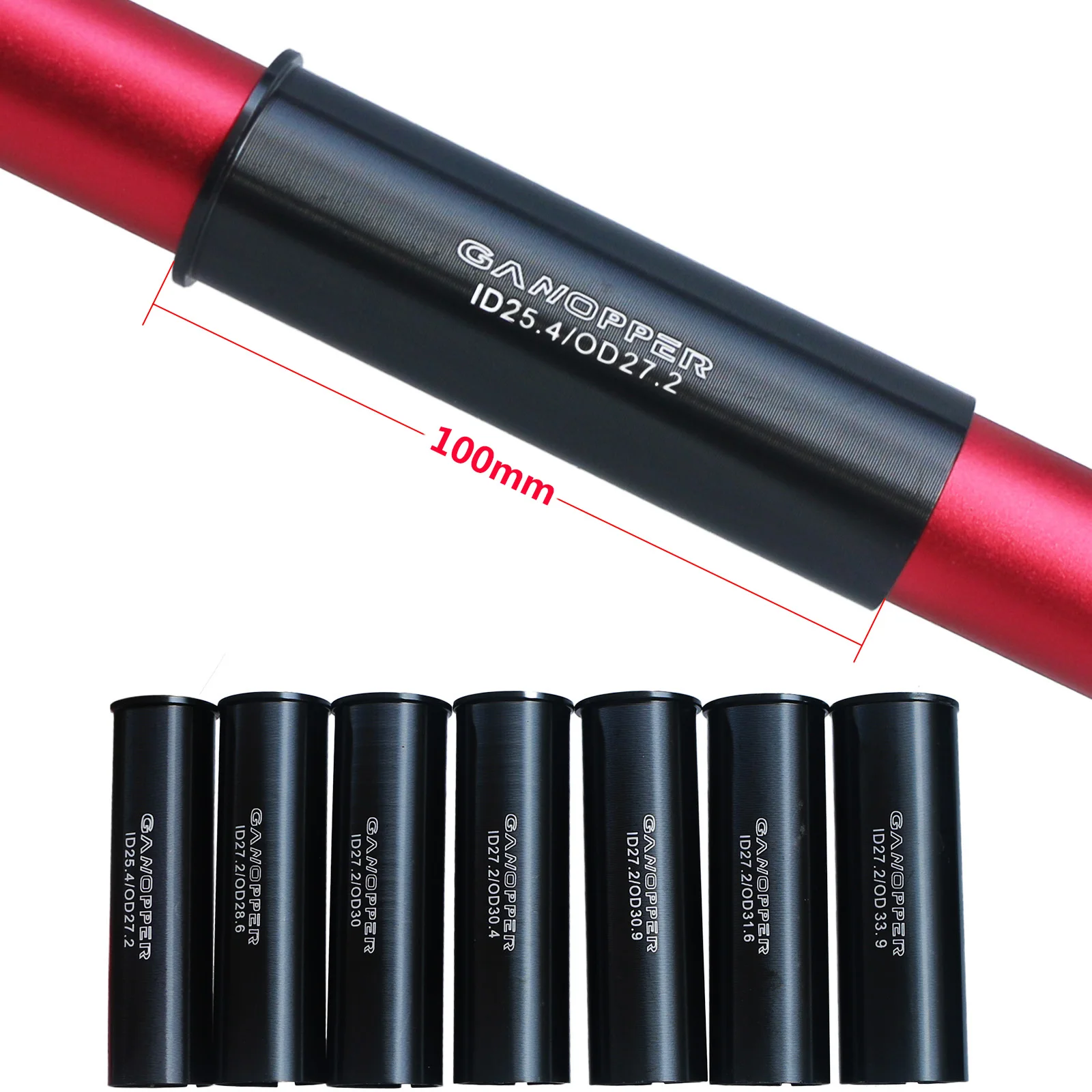 Bicycle Seatpost Adapter MTB Road Bike Seat Post Shim 22.2 25.4 27.2 to 28.6 30 30.4 30.9 31.6 31.8 33.9 34.9 Reducing Sleeve