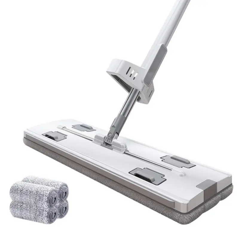 

Wet Dust Mop High Quality Clamp Mop Microfiber Cloth Wood Tiles Floor Mop 360 Rotating Dust Flat Lazy Mop Large Steady Mop