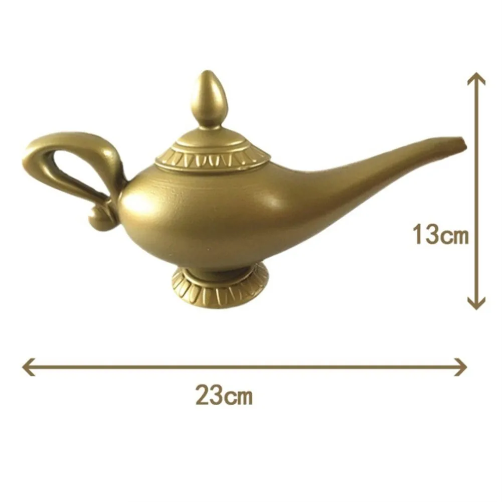 

Plastic Costume Props Aladin Lamp Halloween Christmas Panto Aladdin Lamp Shape Tea Pot Cartoon Genie Lamp Home Party Ornament