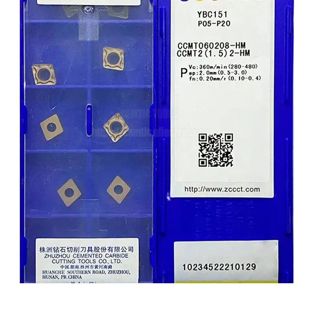 

Original ZCC CCMT060208-HM YBC251 YBC151 YBC351 YBD102 YBC152 YBC252 Carbide Inserts Lathe Cutter Tools Turning Tool