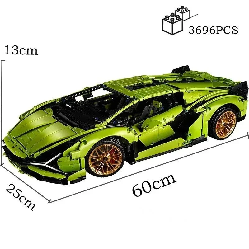 Building Block Toys 3696PCS Lamborghinied Building Blocks Compatible 42115