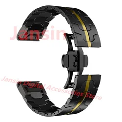 Elegant Metal Bracelet Business Strap - 26mm (Black Gold 1)