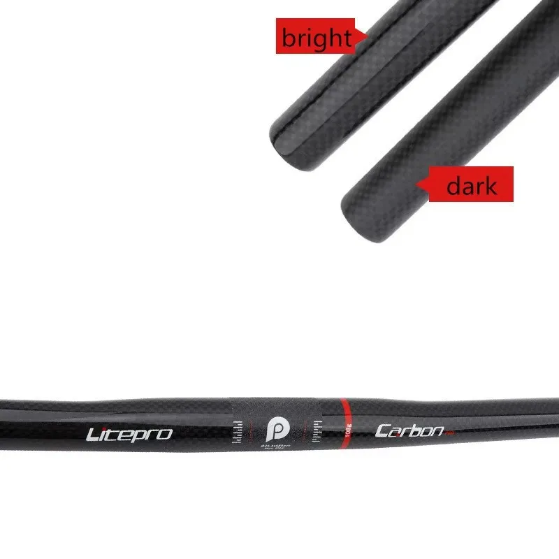 Folding bicycle carbon fiber handlebar 25.4x580mm for brompton carbon handle ultra-light folding Horizontal handlebar for dahon