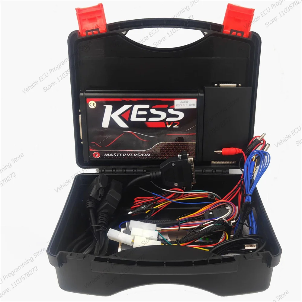 Kess V5.017 Online EU OBD2 Manager ECU programming tool Ksuite 2.80 Remap Kit 4 LED BDM Frame 22pcs Adapters ECU Flash Tool