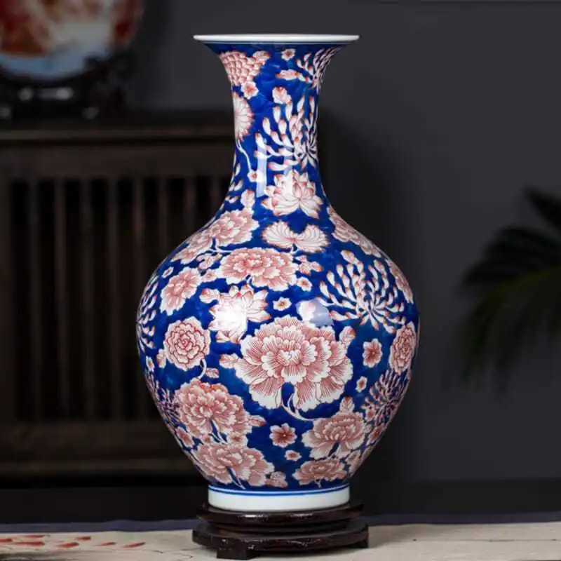 

Blue And White Porcelain Vases Jingdezhen Ceramic Home Decor Ornaments Antique Decorative Crafts Porcelain Ceramics Vases