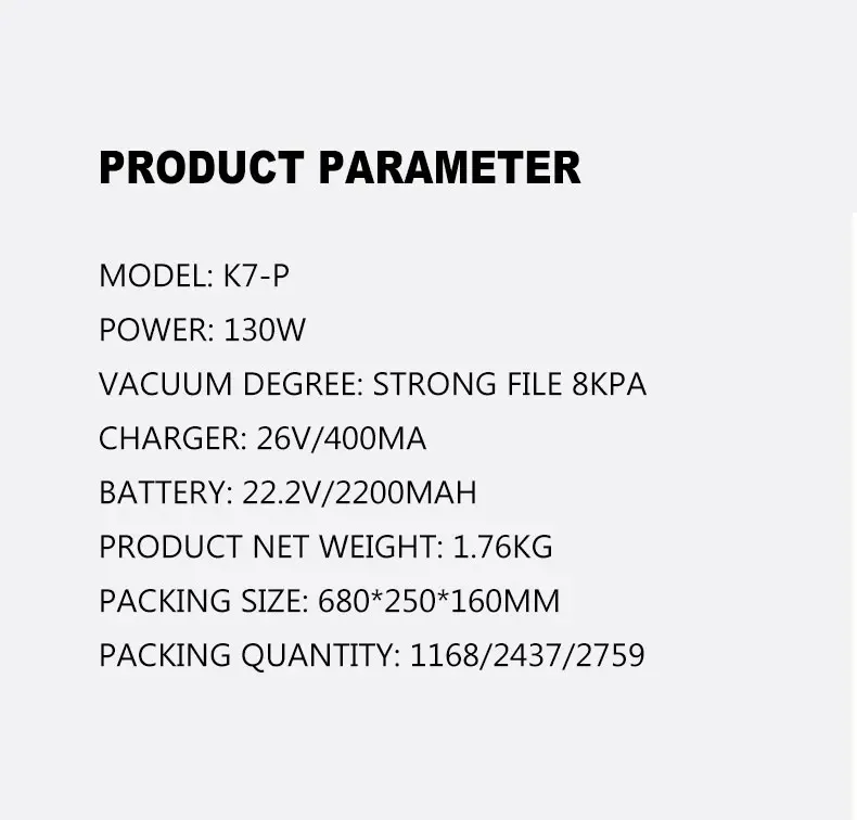 Description Picture 4 of itemHousehold Vacuum Cleaner Cordless Electric Small Handheld Mite Removal Brush Rechargeable Powerful High-Power Mop