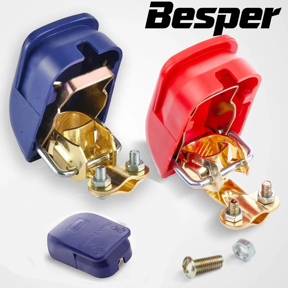 Battery Terminal Connectors Battery Terminal Connectors Negative and Positive 1 Pair Plate Quick Release Car Connector Battery Clamps Top Post Clips