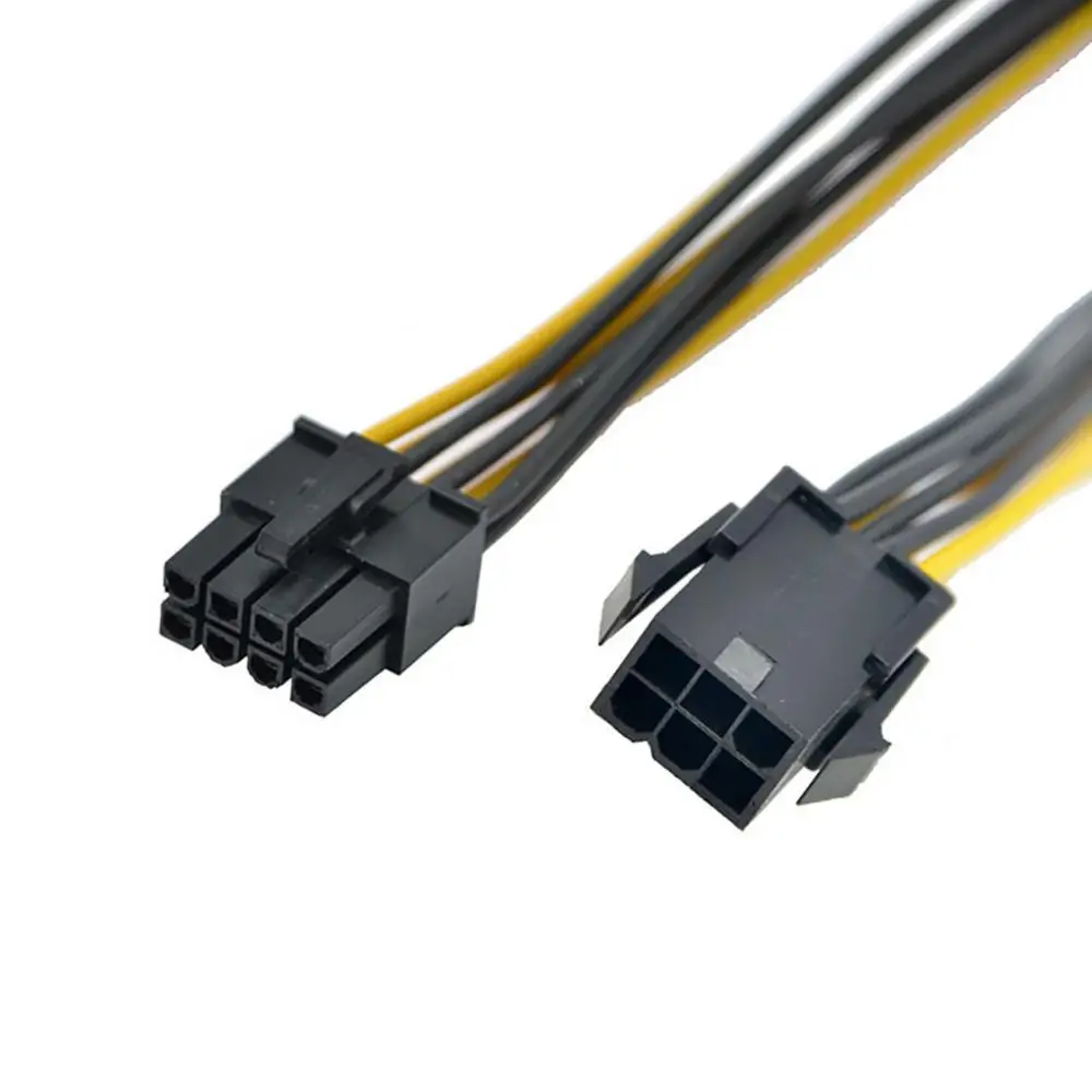 Power Adapter DC Power Converter NVMe To PCIe Adapter Card Powered Adapter PCIe 6pin To 8pin Adapter PCI-e 6-pin Male To 8-pin Female Converter For PCI Express 8pin GPU Video Card