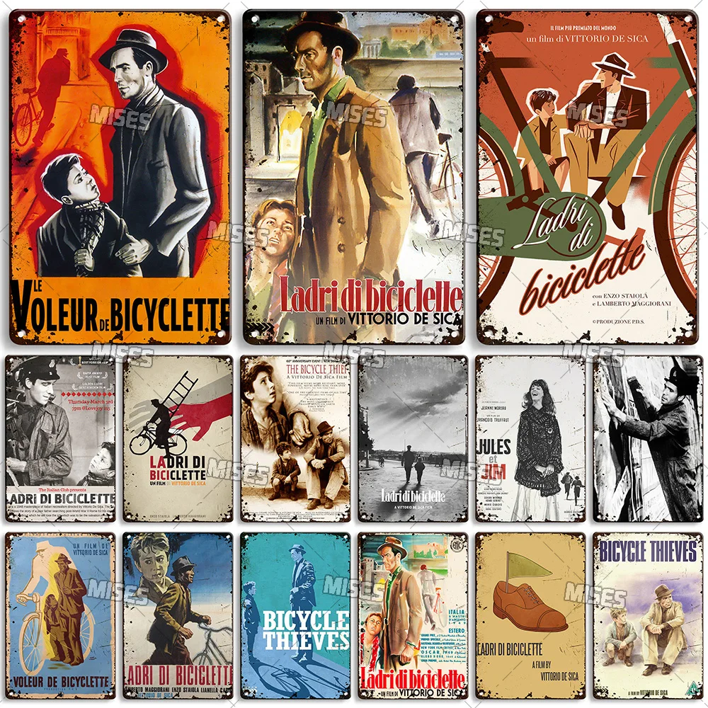 MISES 1948 Italian Movie Ladri di biciclette Metal Poster Metal