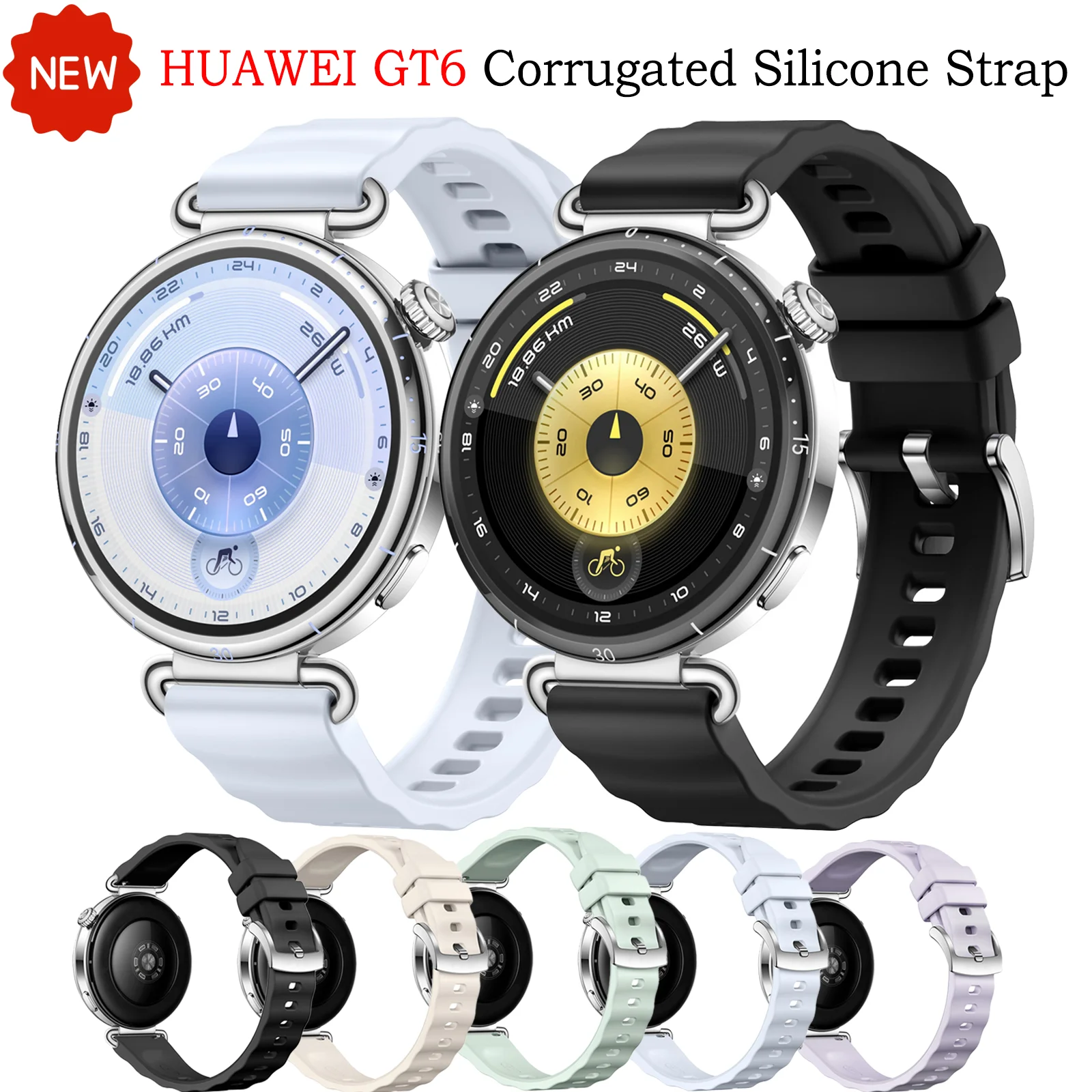 Premium 18mm Silicone Soft Sport Wristband
