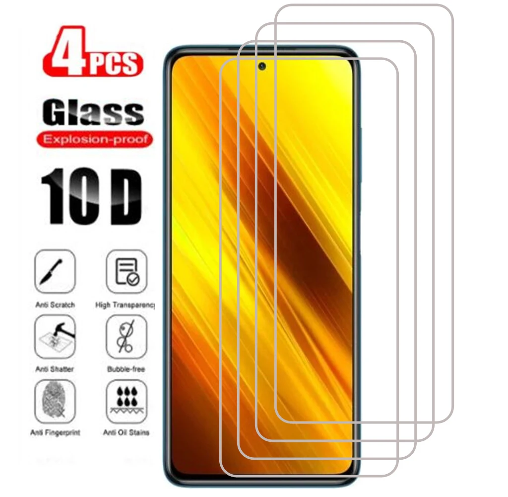4 Pezzi Di Vetro Protettivo Per Xiaomi Mi 5 5S Plus 5X 6 6X A1 A2 Lite Pellicola Proteggi Schermo Temperato Poco F1 F2 Pro M3 X3 Pellicola Vetro Nfc