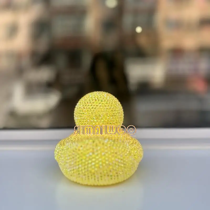 Strass kleine gelbe Ente Nacht lampe Ornamente Geschenk Handwerk kreative bling bling Spielzeug für Kind Weihnachts element – Detail 5
