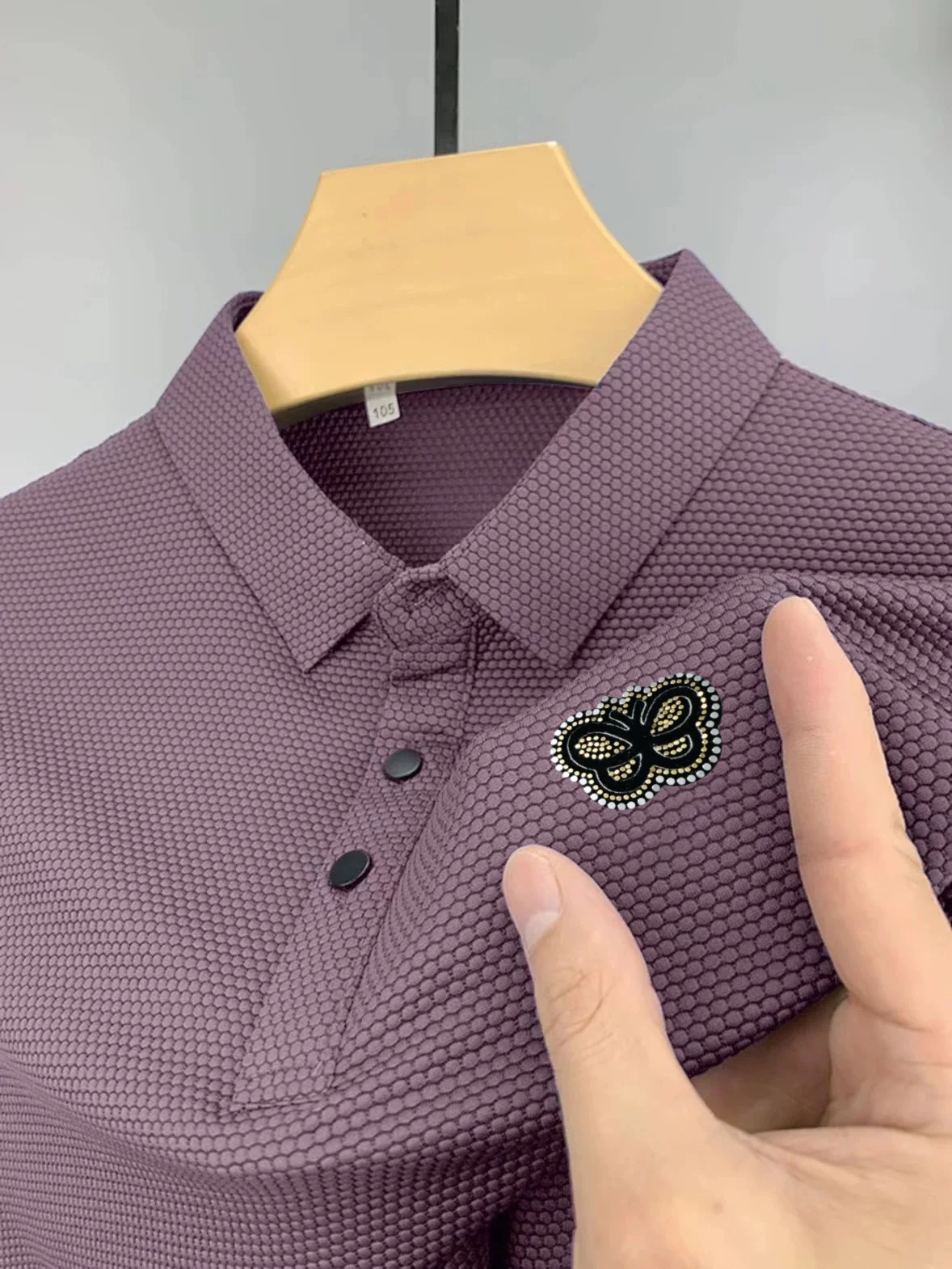 Camiseta polo informal de negocios de manga corta con diseño de