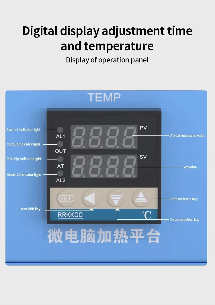 JH Heating Table Constant Temperature Preheating Platform Mini Hot Plate Digital