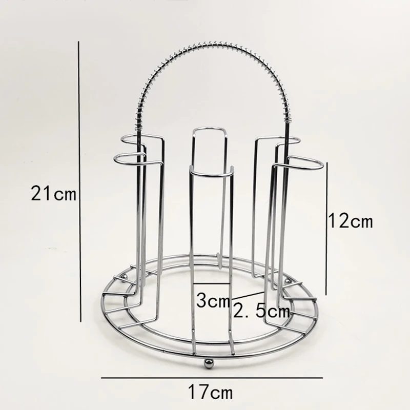 1Pcs Bar Metal Glass Cup Storage Rack for Water Mug Draining Drying Organizer Drain Holder Stand Useful Home Kitchen Supply 3