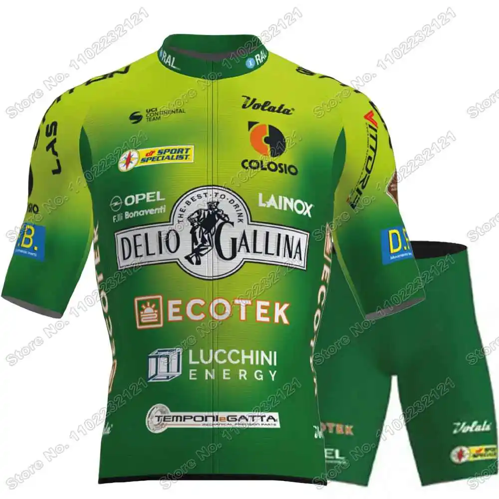 Cycling Jersey Gallina Ecotek Lucchini Colosio Set Men Cycling Clothing Summer Road Bike Shirt Suit Bicycle Bib Shorts MTB