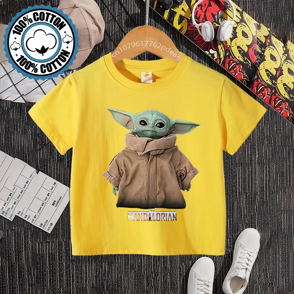 Summer children's cotton O collar T-shirt Boys girls joint wind short sleeve youth Ugly Union Ronda printed top 100% cotton T-sh 2