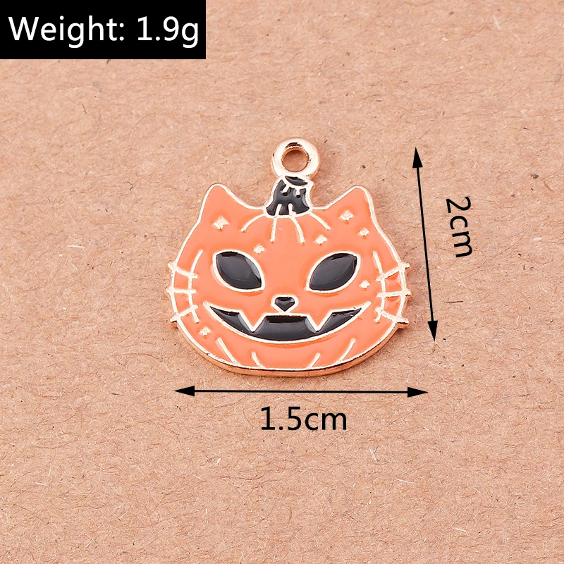 10 stücke Cartoon Halloween Bat Charms für Schmuck Machen Niedlichen Emaille Kuchen Charms Anhänger für DIY Ohrringe Halsketten Armbänder Geschenk – Detail 19
