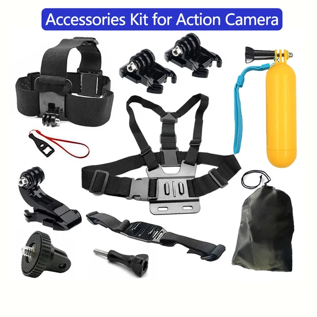 Kit Accessori 20-in-1 Per GoPro E Action Camera - Supporto Torcia, Ventosa, Monopiede