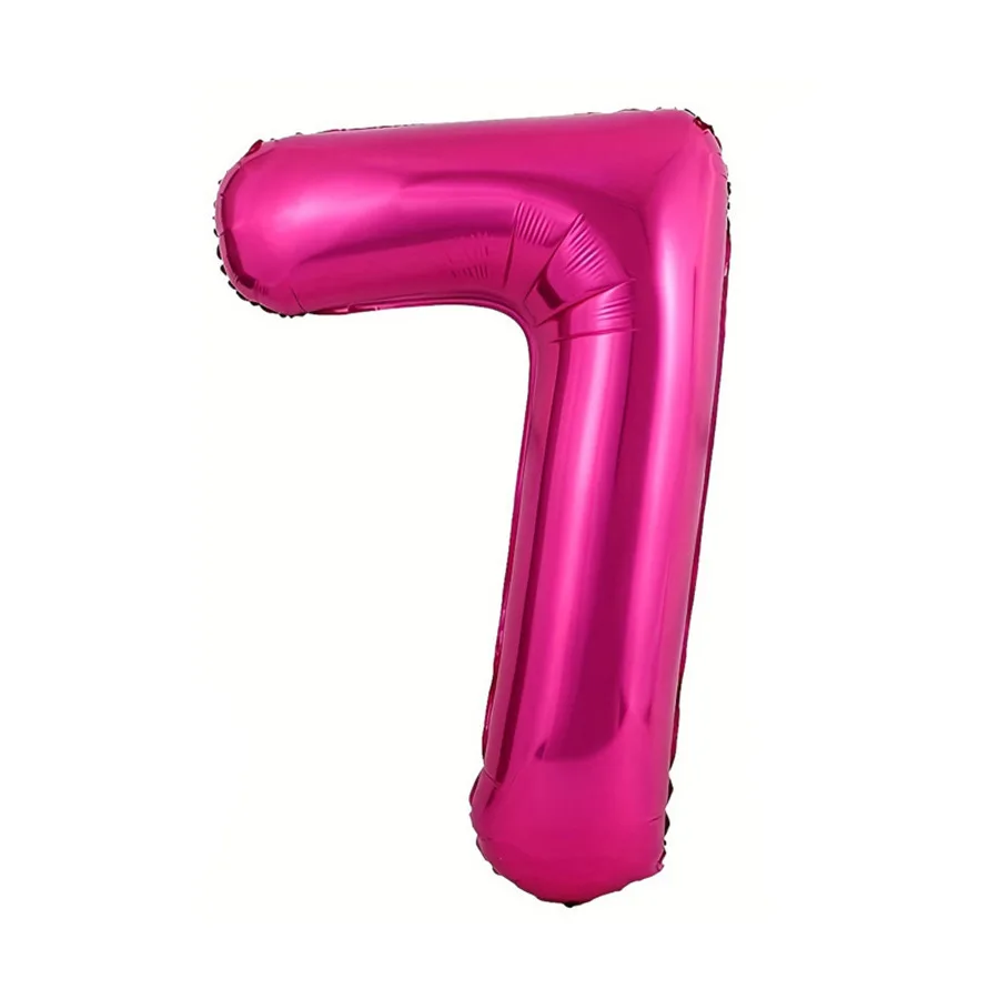 40 Zoll rosa Rose Zahl Helium Ballon 0 1 2 3 4 5 6 7 8 9 Zahl Ballons Mylar Folie große Geburtstag Party Dekoration Mädchen Geschenk – Detail 7