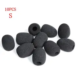 10-Pack Microphone Windscreen Foam Covers - Noise-Reducing Protective Caps (Size S)