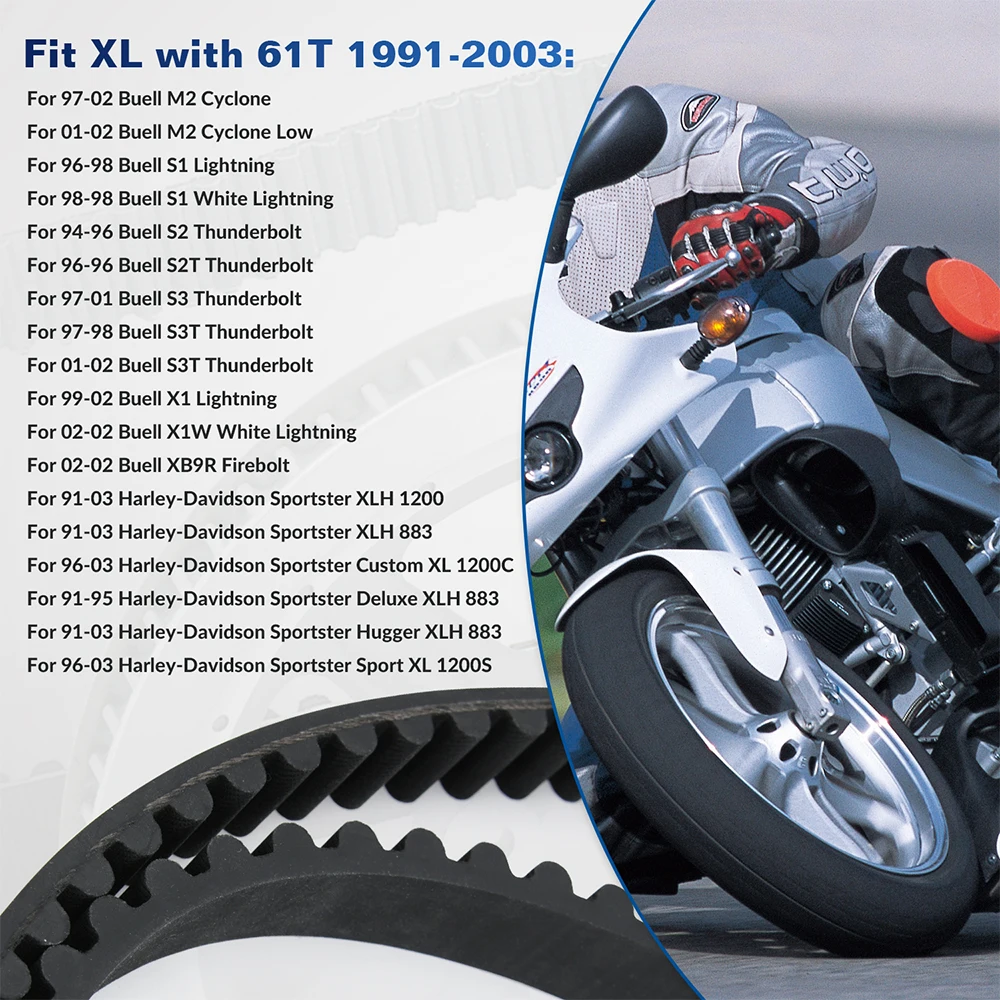 Buell最高!　０４モデル以降XB用　純正ドライブベルト Buell最高! ０４モデル以降XB用 純正ドライブベルト