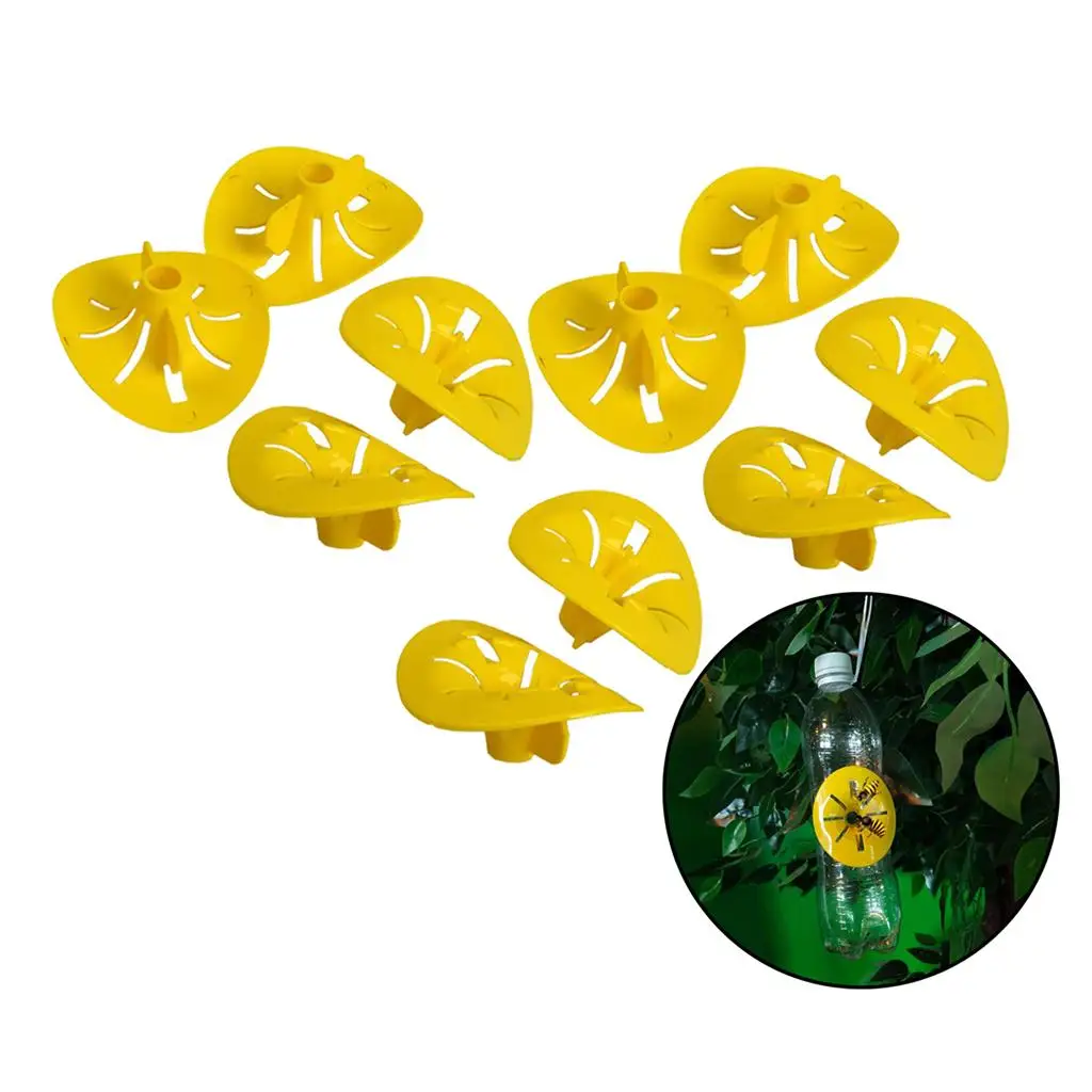Plastic Wasp for Hornet Yellow Jackets, 10 Pack,Reusable Hanging Outdoor