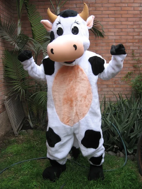 Adult PROFESSIONAL FARM DAIRY COW Mascot Costume Christmas Fancy Dress Halloween Mascot Costume