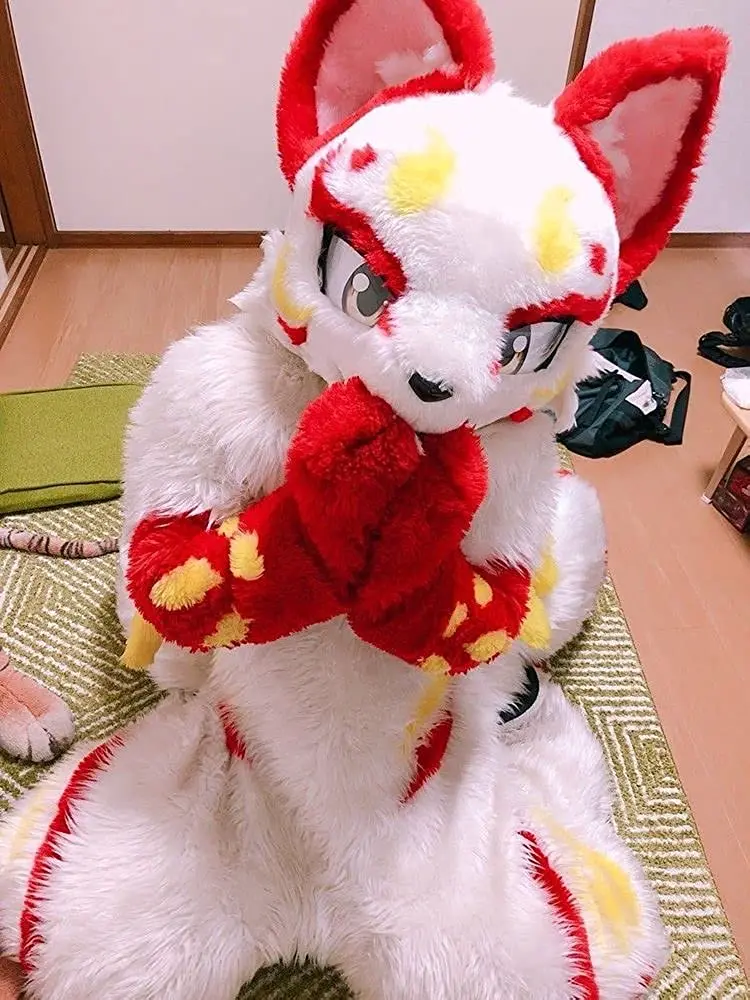 

White Cat Fursuit Teen Costumes Full Fursuit Furries Costume Anime CUSTOM FOR Child Adult