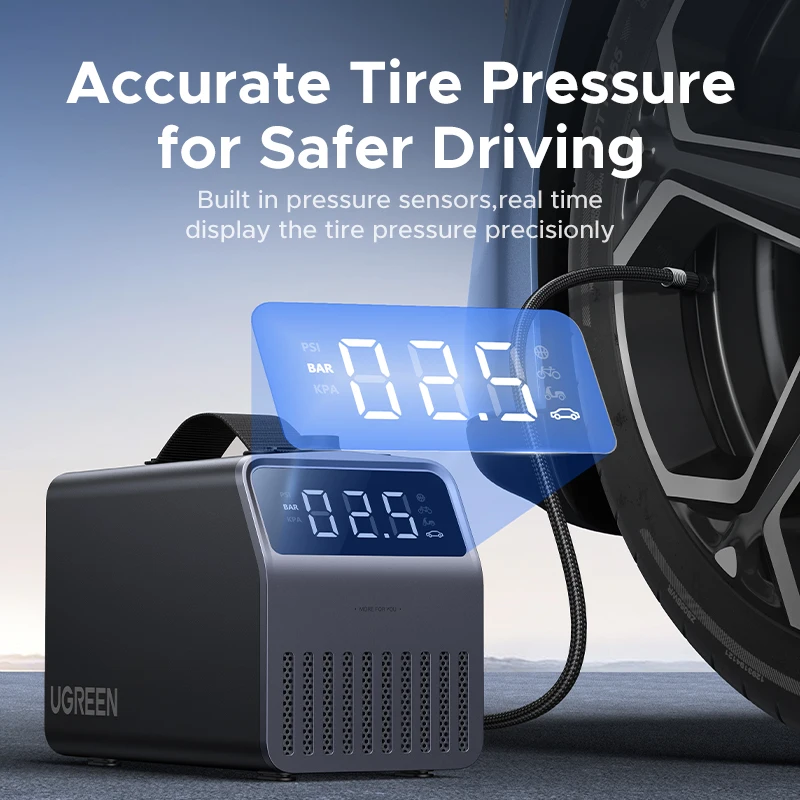 150PSI High Power Air Compressor Pump Digital LCD Screen 12V DC Car Power Built-in Storage for Hose & Accessories air compressor pump air compressor