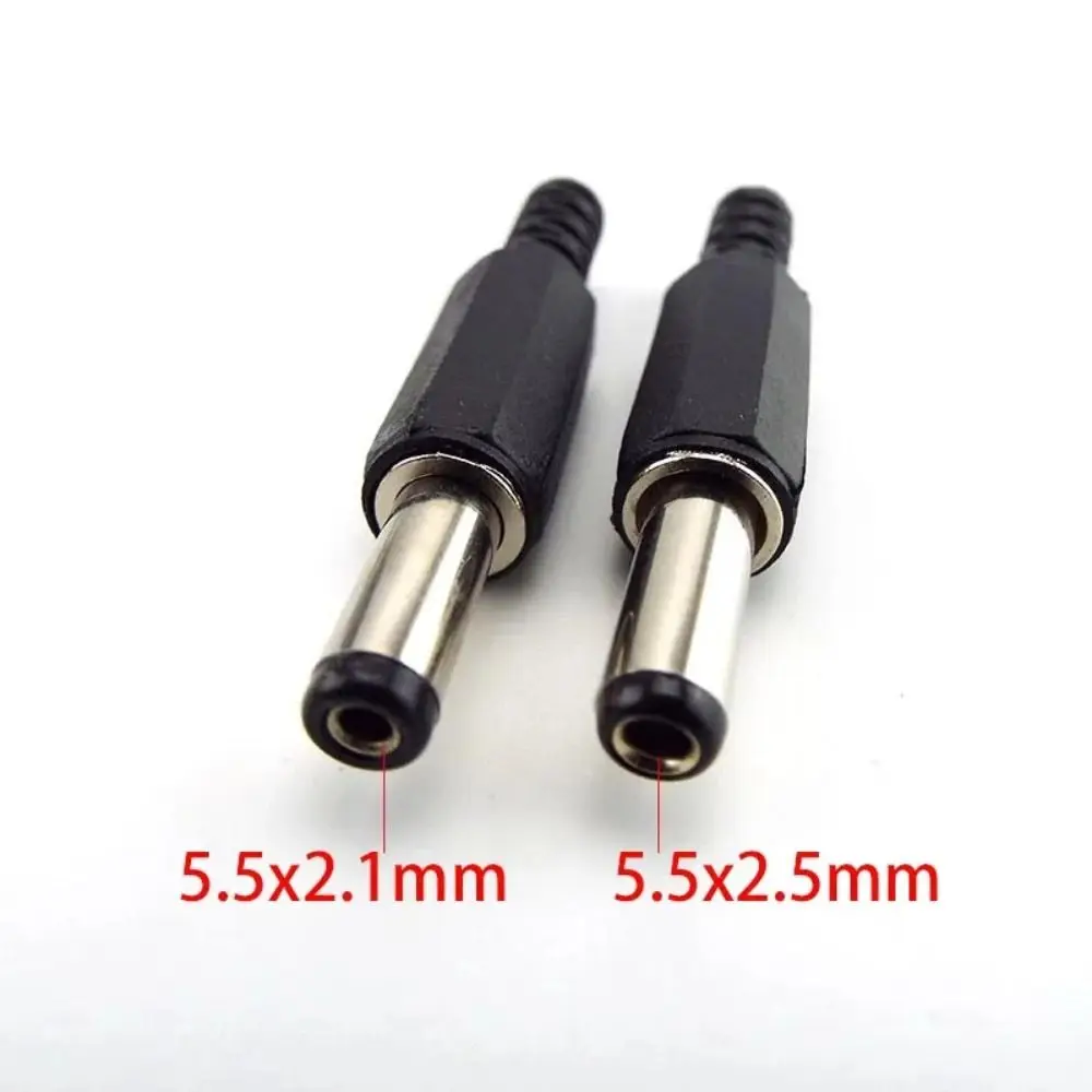 50Pcs Insulator DC 5521 Male to Female Plug DC 5525 Male Plug Adapter DIY Power Supply Power LED Strip Light