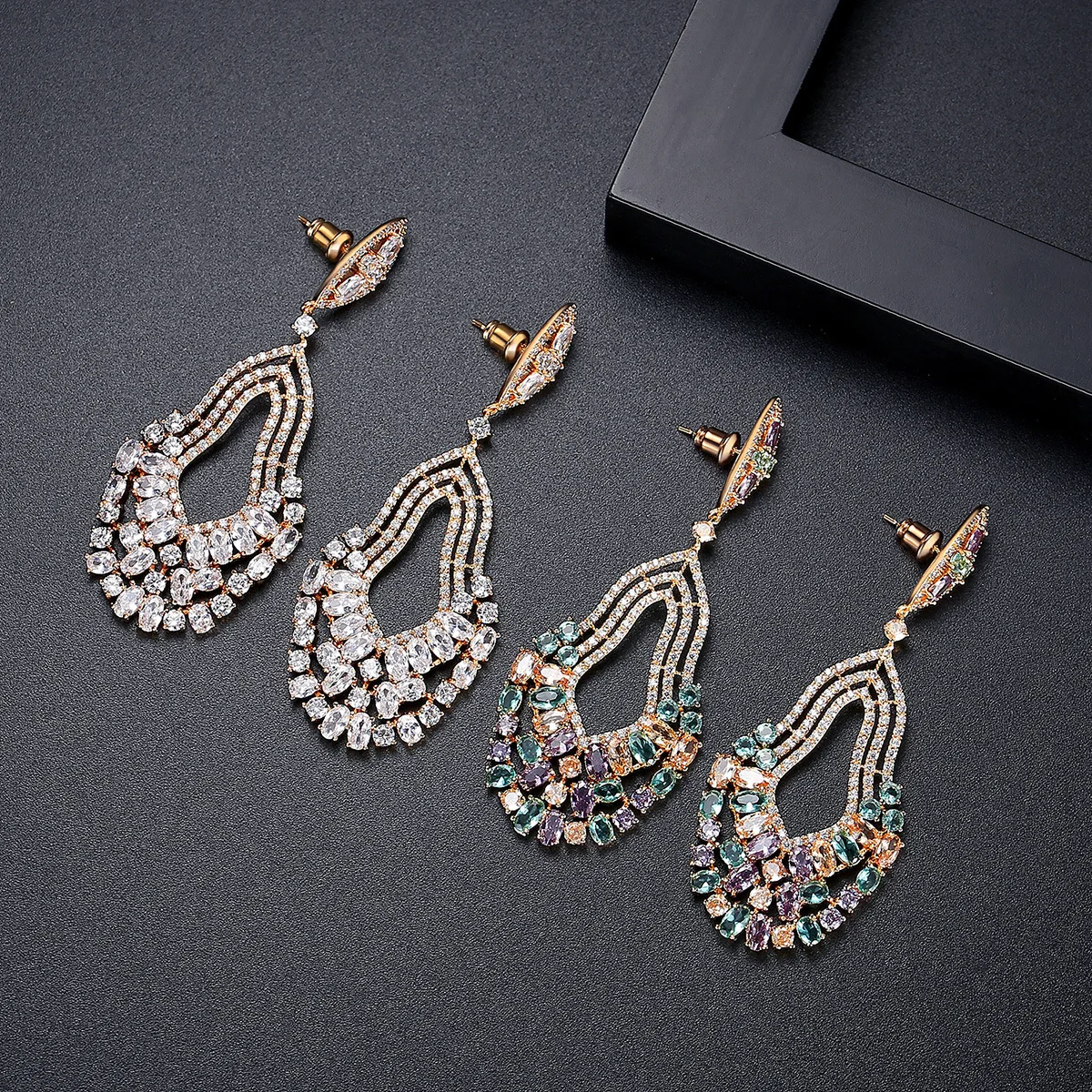 2023 Trend Earrings for Women Temperament Elegant Blue Earrings Wedding Engagement Party Top Quality Jewelry Dropshipping