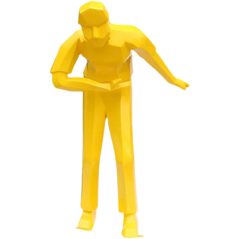 

YY Creative Figure Sculpture Outdoor Geometric Welcome Decoration Park Decorations