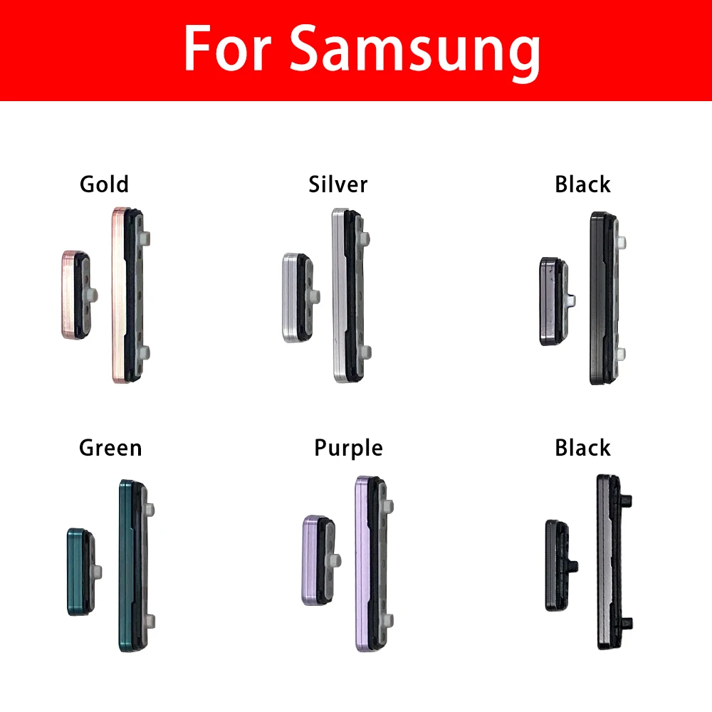 

20 Pcs For Samsung S22 S22 Plus S22 Ultra Phone Housing Frame On Off Push Side Key Power Volume Button Parts