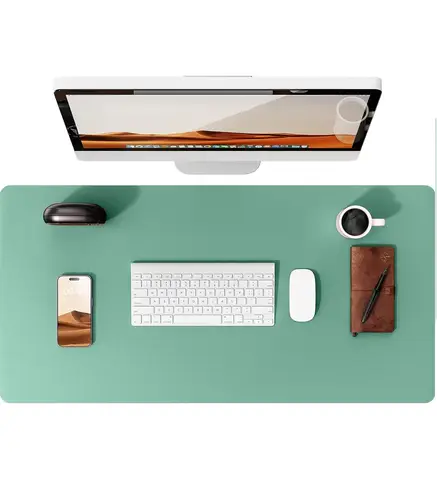 Large Mouse Pad,Office Desk Mat, Leather Desk Pad Protector, Non-Slip PU Leather Desk Blotter, Laptop Desk Pad - Image 24