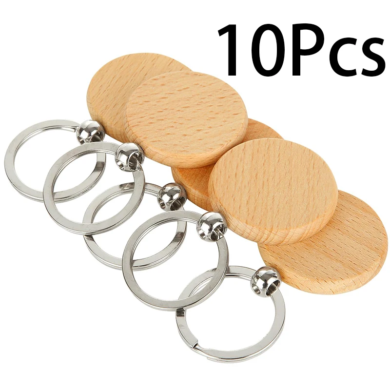 

10 шт., деревянные заготовки для ключей