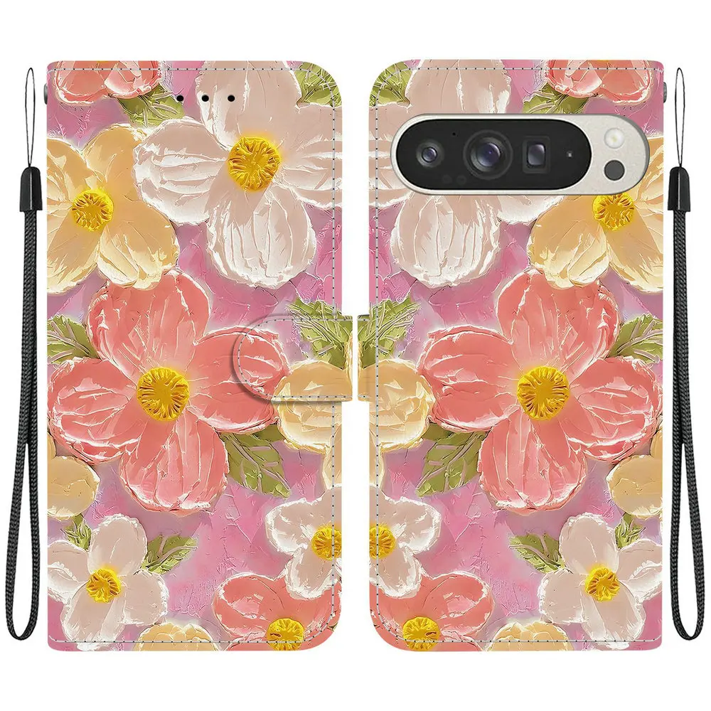 Patterned Leather Wallet Flip Case - Premium Phone Protection and Stylish Design