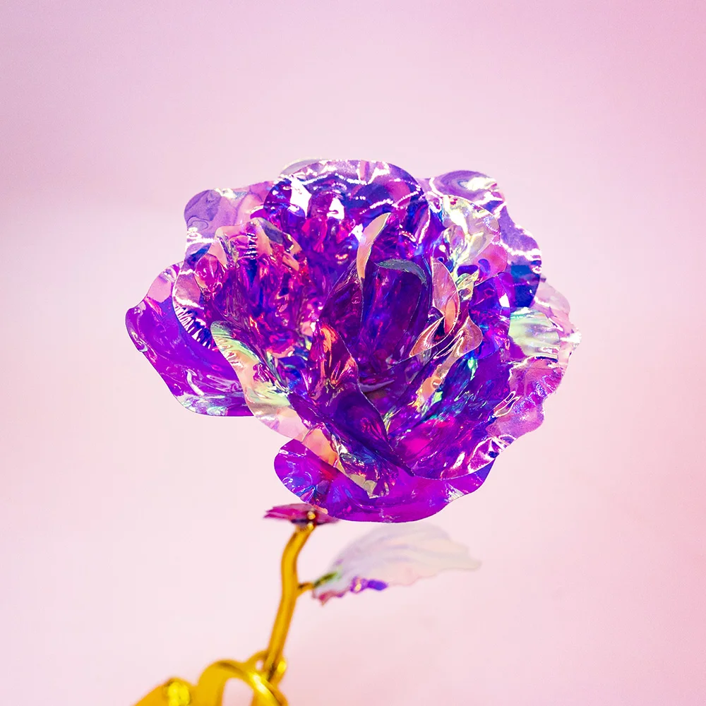 Enchanting Iridescent Rose Foil Flower – Perfect Gift