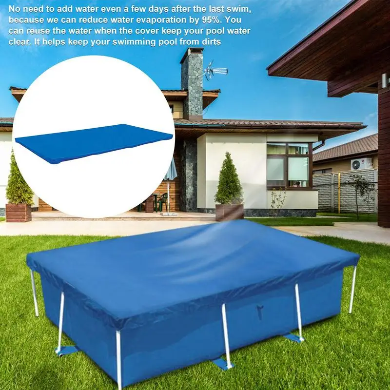 Ground Pool Cover UV-Resistant Weatherproof Covers For Pools Wear-Resistant Reusable Protector Swimming Pool Cover 400X211CM