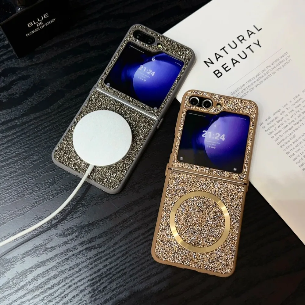 Sparkling Bling Glitter Soft TPU Magnetic Phone Case