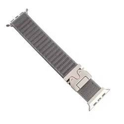 Premium Alpine Loop Nylon Sport Watch Band - 42 44 45 46 49mm (Gray)