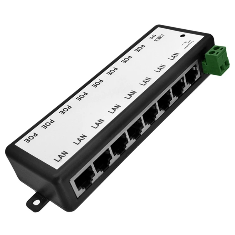 

POE инжектор с 8 портами, адаптер питания с питанием от сети Ethernet