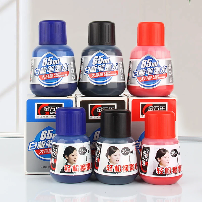 65ml Whiteboard Marker Refill Ink High-Capacity Easy to Write & Erase Washable & Non-Toxic Ideal for Kids Classrooms