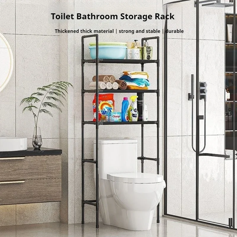 Toilet Storage Rack Bathroom Storage Shelf Floor-standing Non-porous Washing Machine Rack Multi-layer Kitchen Shelf Save Space bathroom shelf,bathroom shelf rack,bathroom storage rack,wall shelf organizer
