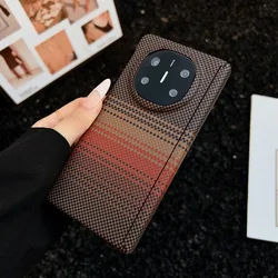 Premium Carbon Fiber Kevra Phone Case with MagSafe and Wireless Charging Capability for HONOR Magic V5 (Orange)