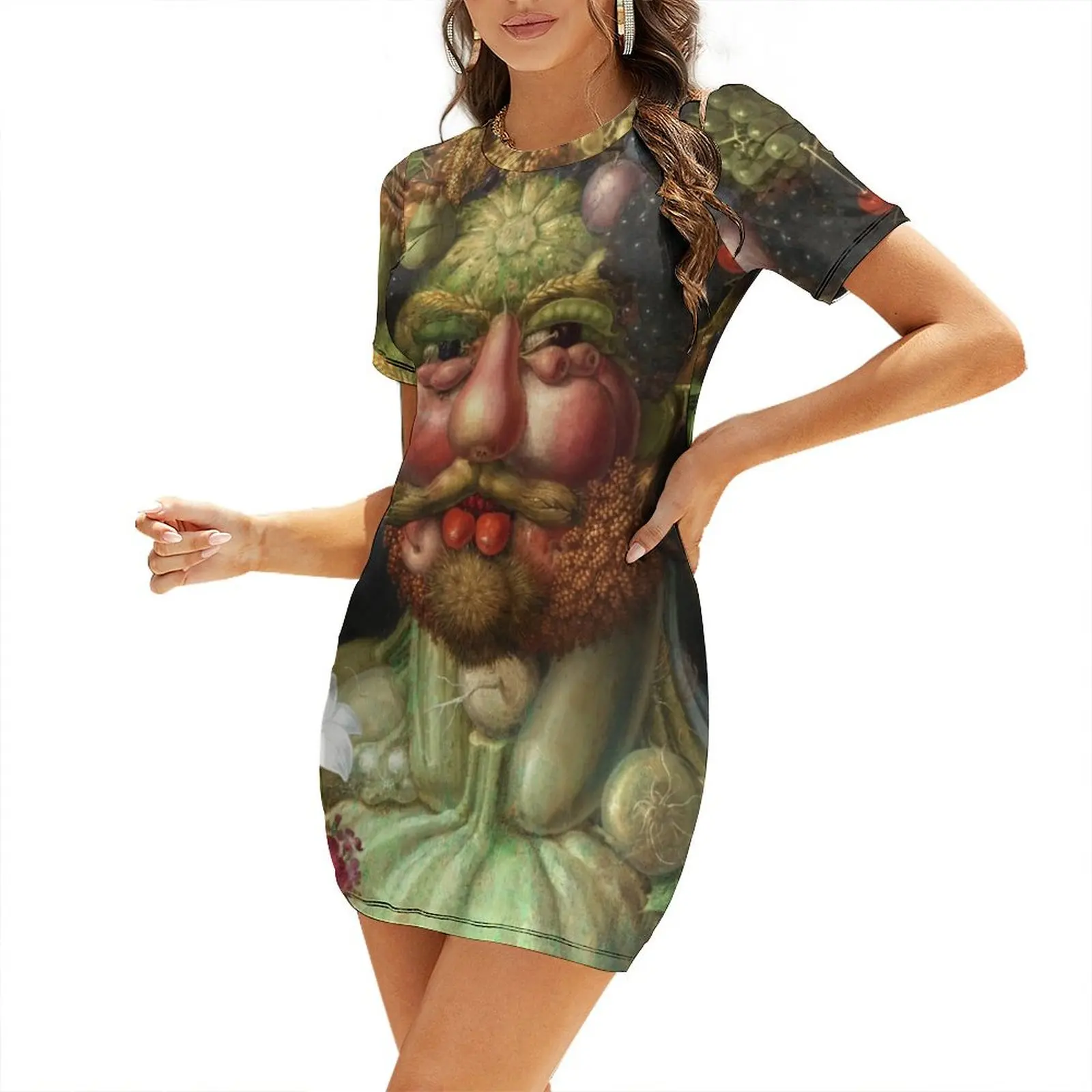 

Rudolf II as Vertumnus by Giuseppe Arcimboldo, 1591 Short Sleeved Dress Women's dresses dress dresses prom clothes