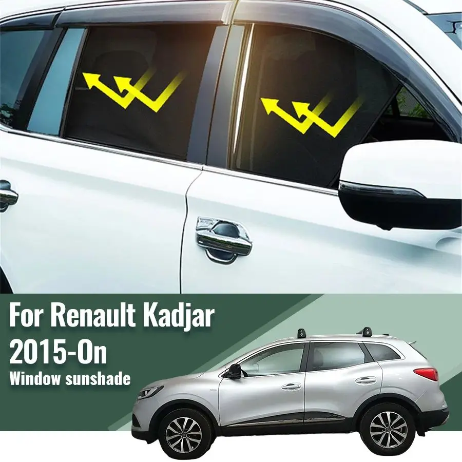 

For Renault Kadjar 2015-2023 Magnetic Car Sunshade Shield Front Windshield Curtain Window Uv Protection Sun Shade Visor Blinds